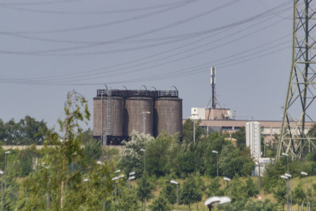 A Industrial building at the horizon