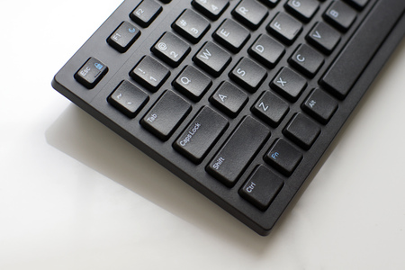 black keyboard of a computer closeup