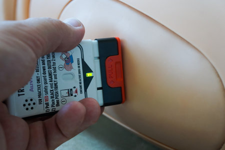 The use of an epinephrine auto-injector training device on a medical mannequin during a simulation...