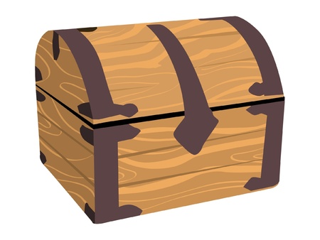 wooden chestのイラスト素材