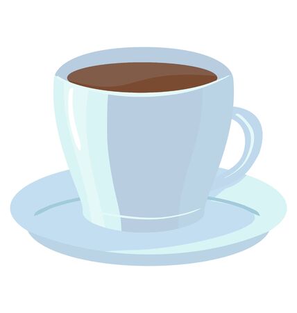 Porcelain cup of coffee on white backgroundのイラスト素材
