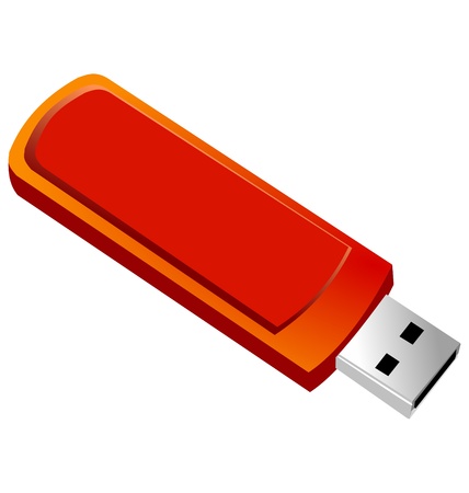 Usb flash memory isolated on white backgroundのイラスト素材