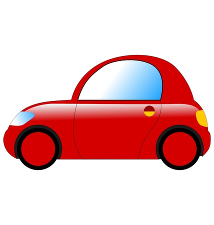 mini car in side view on whiteのイラスト素材