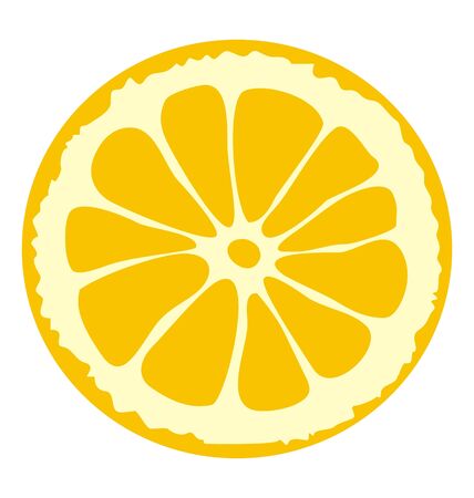 A piece of the cutting lemon on whiteのイラスト素材