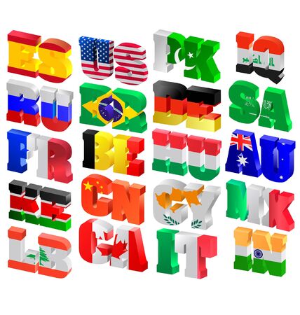 The set of Internet top-level domainsのイラスト素材