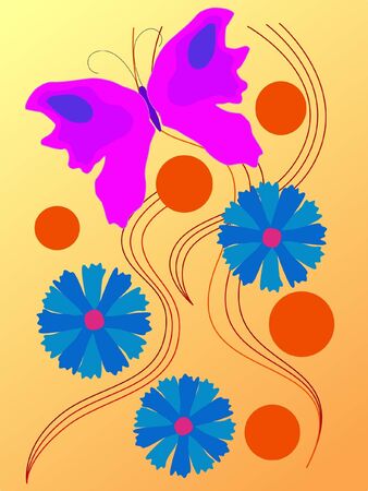 Abstract flowers backgroundのイラスト素材