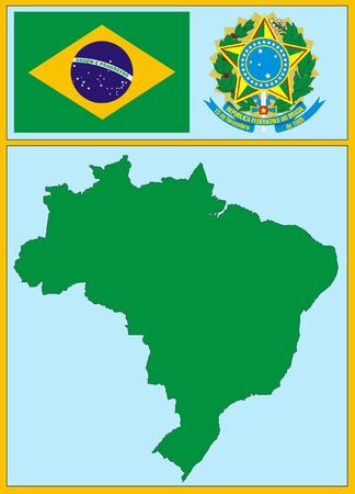 national attributes of Brazilのイラスト素材