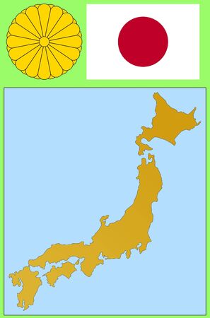 national attributes of Japanのイラスト素材