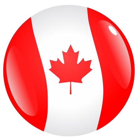 button in colours of Canadaのイラスト素材