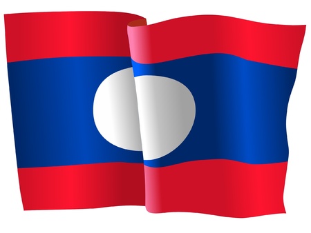 flag of Laosのイラスト素材