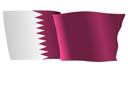 flag of Qatarのイラスト素材
