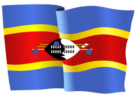 flag of Swazilandのイラスト素材