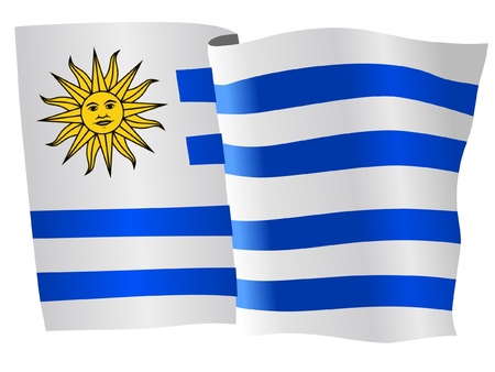 flag of Uruguayのイラスト素材