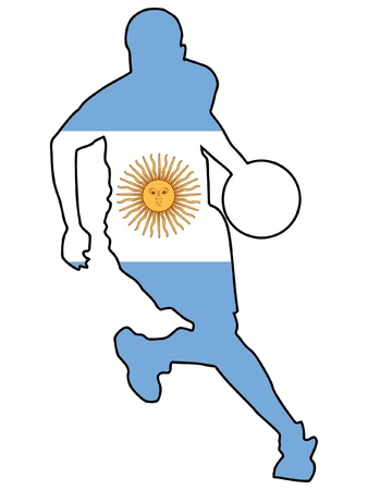 basketball colors of Argentinaのイラスト素材