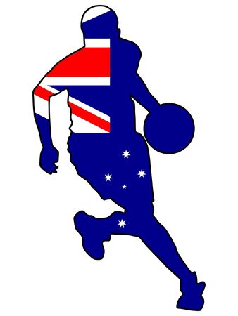 basketball colors of Australiaのイラスト素材