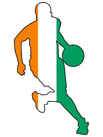 basketball colors of Cote d'Ivoireのイラスト素材