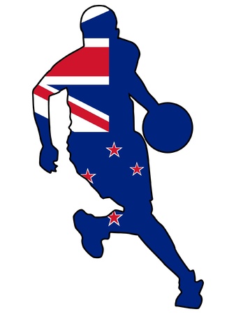 basketball colors of New Zealandのイラスト素材