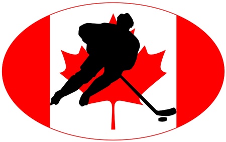 hockey colors of Canadaのイラスト素材