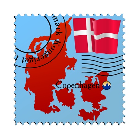 Copenhagen - capital of Denmark. Vector stampのイラスト素材