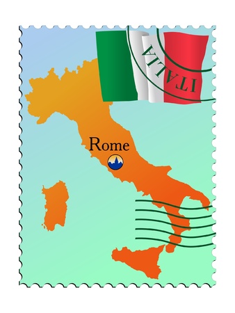 Rome - capital of Italy. Vector stampのイラスト素材