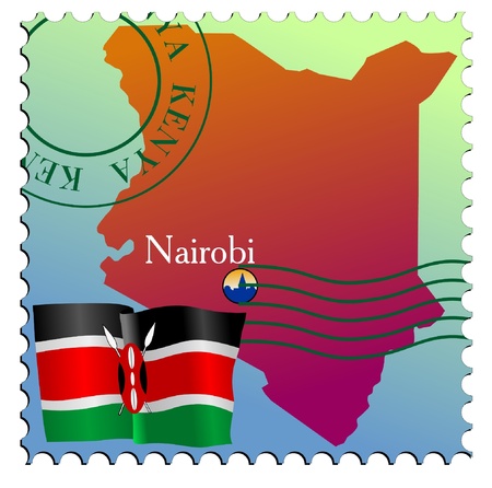 Nairobi - capital of Kenya. Vector stampのイラスト素材