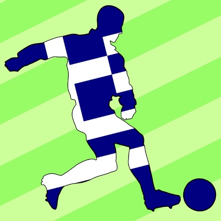 football colours of Greeceのイラスト素材