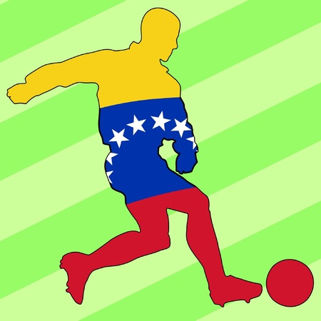 football colours of Venezuelaのイラスト素材