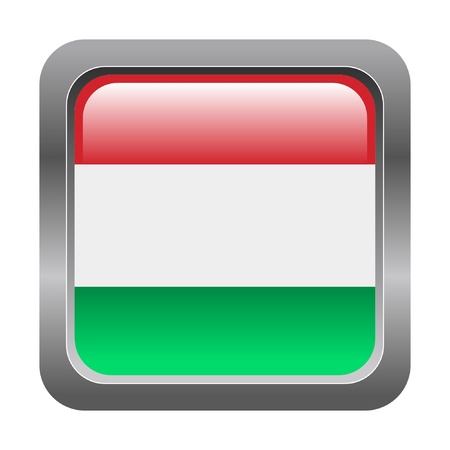 metallic button in colors of Hungaryのイラスト素材