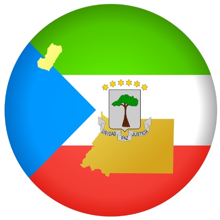 button in national colours of Equatorial Guineaのイラスト素材