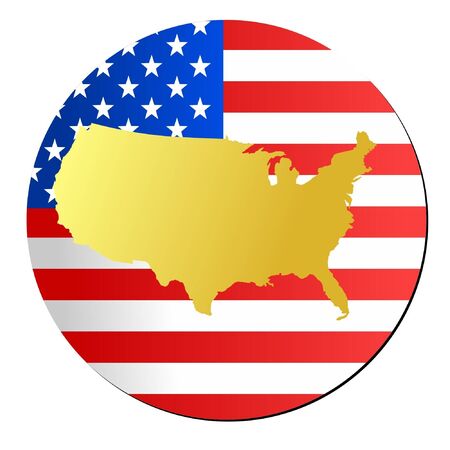 button in national colours of United Statesのイラスト素材