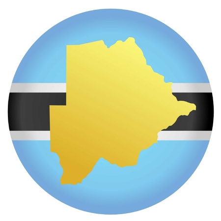 button in national colours of Botswanaのイラスト素材