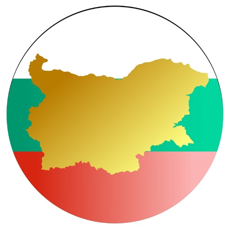 button in national colours of Bulgariaのイラスト素材
