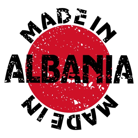 vector label Made in Albaniaのイラスト素材