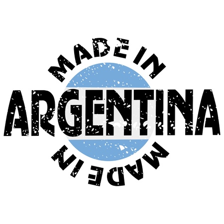 vector label Made in Argentinaのイラスト素材