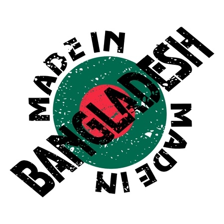 vector label Made in Bangladeshのイラスト素材