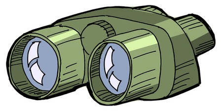 Illustration of the binoculars on white backgroundのイラスト素材