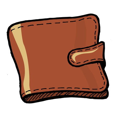 Illustration of a wallet on white backgroundのイラスト素材