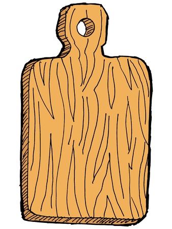 hand drawn,  sketch illustration of cutting-boardのイラスト素材