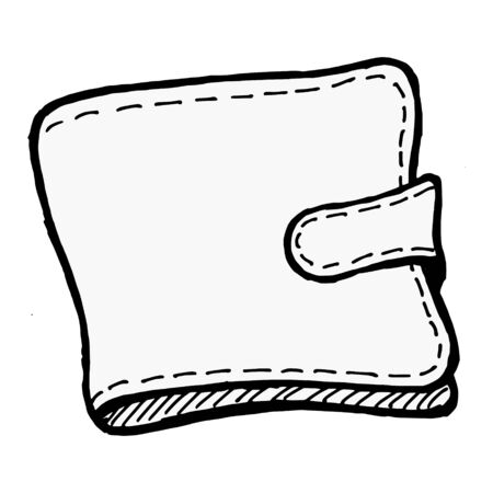 Illustration of a wallet on white backgroundのイラスト素材