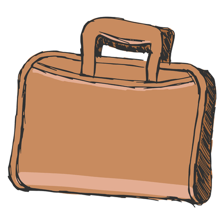 sketch illustration of briefcaseのイラスト素材