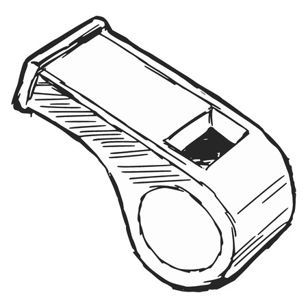 cartoon illustration of whistleのイラスト素材