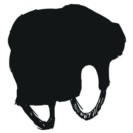 black silhouette of hockey helmetのイラスト素材