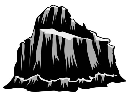 silhouette of cliffのイラスト素材