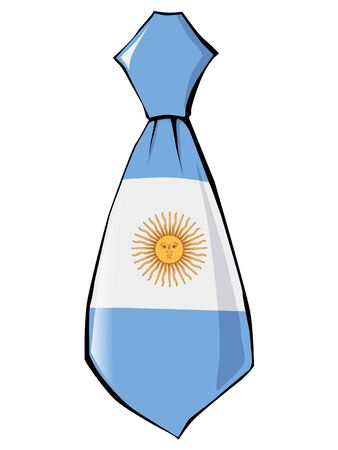 necktie in national colours of Argentinaのイラスト素材