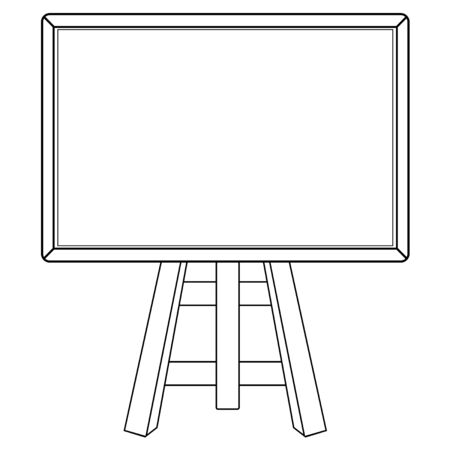 outline illustration of blackboardのイラスト素材
