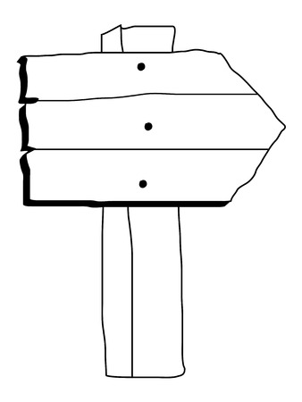 outline illustration of road pointerのイラスト素材