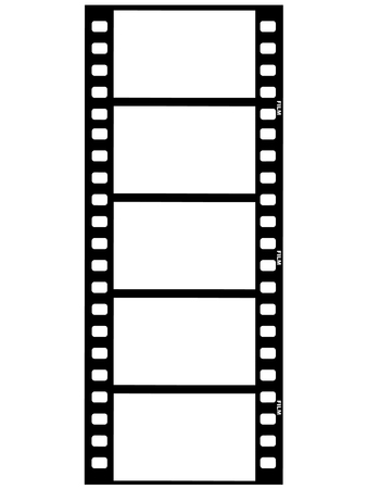 outline illustration of film stripのイラスト素材