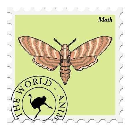 vector, post stamp with mothのイラスト素材