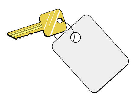 vector illustration of key of hotelのイラスト素材