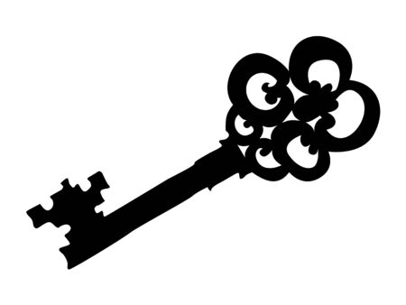 A silhouette of magical keyのイラスト素材